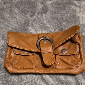 Fossil Elegant Tan Leather Wristlet